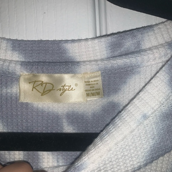 Grey tie-dye long sleeve top - Picture 2 of 5